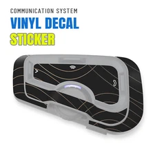 For CARDO Freecom 4X 2X Intercom Protective Wrap Sticker x2 Black Wave