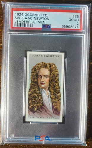 Sir Isaac Newton - 1924 Ogden's Ltd. - Leaders of Men - #35 - PSA 2... - Picture 1 of 4