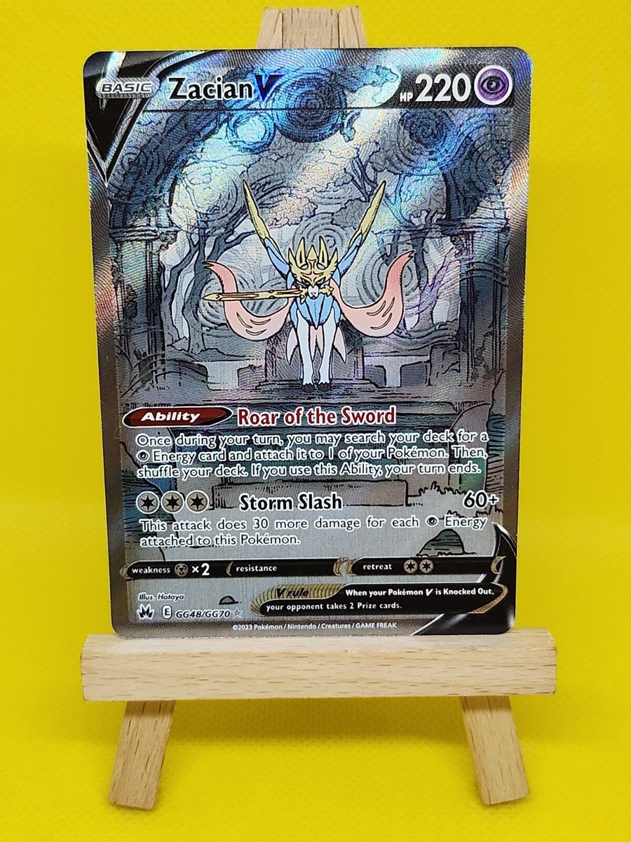 Pokémon Crown Zenith Zacian V GG48/GG70 Galarian Gallery Full Art