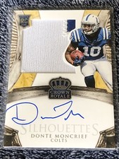 2014 Panini Crown Royale Silhouettes RPS /299 Donte Moncrief #225 Rookie Auto RC