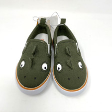 Gymboree Toddler Uni-Sex Green Iguana Lizard Dino 3-D Sneakers Shoes Size 8 NEW