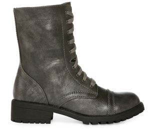 pewter combat boots