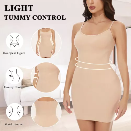 Seamless Shapewear Slips for Under Dresses Women Tummy Control Full Slip Shaper - Picture 6 of 33