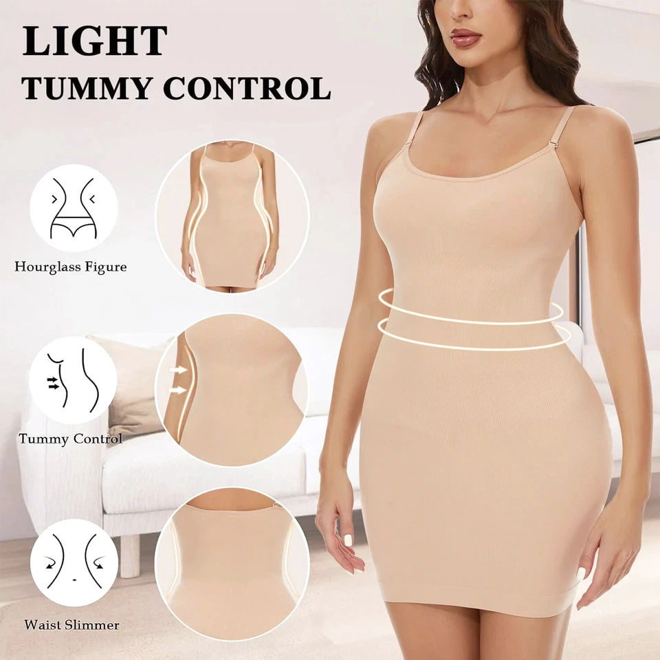 Женское корректирующее белье для живота полное скольжение компрессионное корректирующее тело для нижнего платья - Изображение 3 из 4