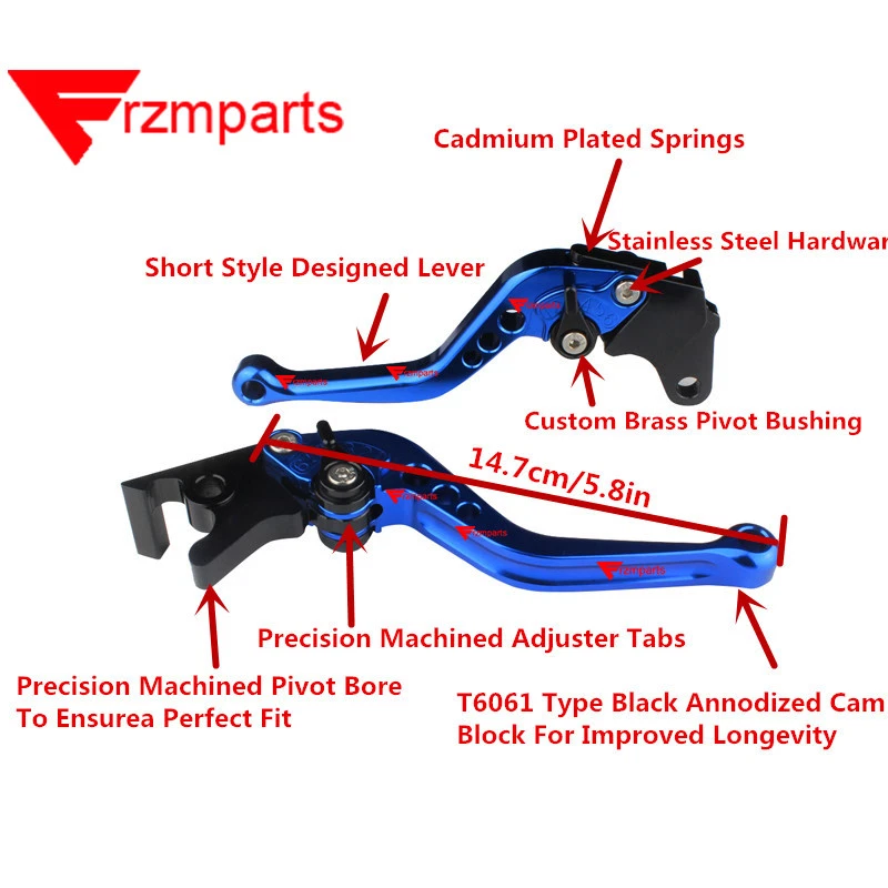 FXCNC CNC Short /Long Brake Clutch Lever For HYOSUNG GT250R / GT650R Adjustable - Изображение 4 из 4