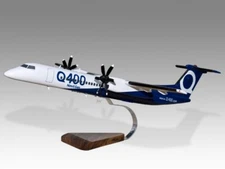 Bombardier Dash 8 Q400 House Colors Desk Wood Airplane Model Large Scale 1/72