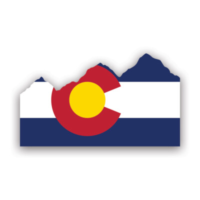 Colorado State Rocky Mountains Sticker Decal - Weatherproof - explore outdoors