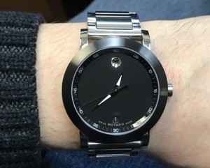 movado black face