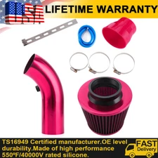 3" Car Truck Cold Air Intake Filter Induction Kit Pipe Power Flow Hose System