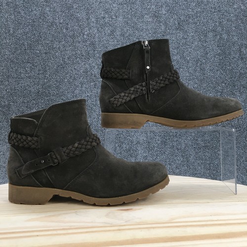 Ankle Booties 1008601 Gray Suede Heels