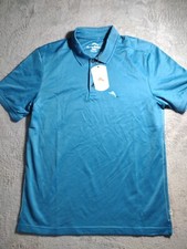 NWT Tommy Bahama Myka Blue Men's 3 Button Polo Sz Medium MSRP 110