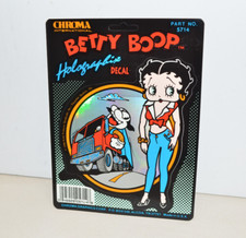 Vintage 1996 BETTY BOOP HOLOGRAPHIC DECAL Chroma Car Sticker Retro NOS 6"