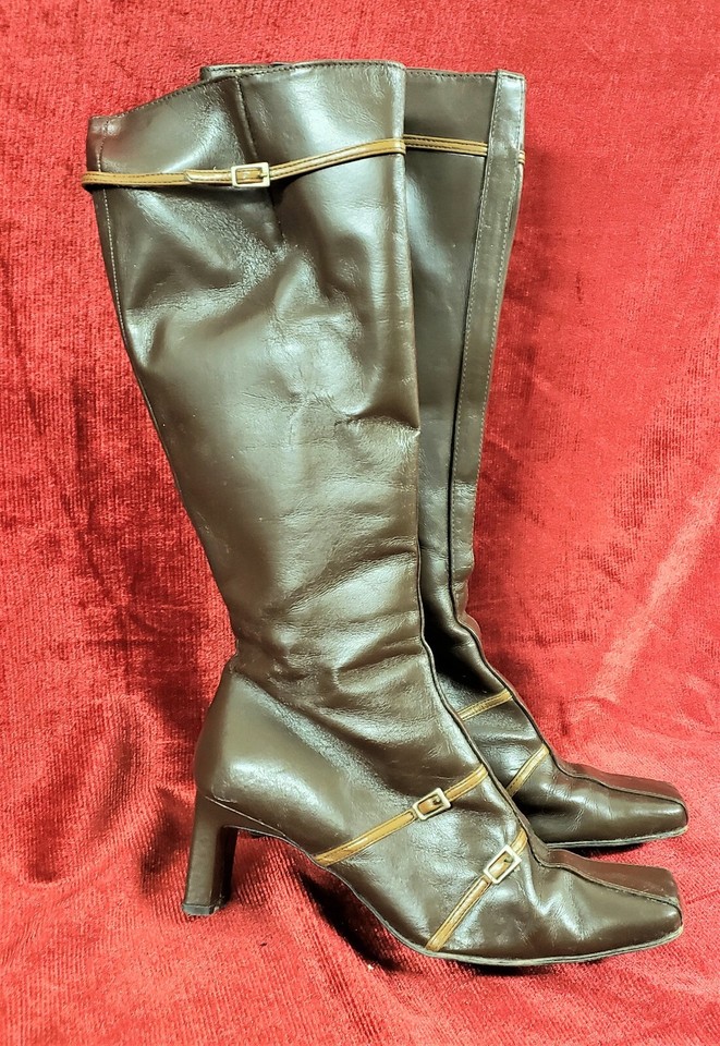 VINTAGE LEATHER KNEE HIGH BOOTS FLORENCE ITALY 'xXx' (2002) HOLLYWOOD