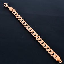 Pure Copper Curb Link Chain Bracelet Copper Bracelet Jewelry 46 Grams, 9" In