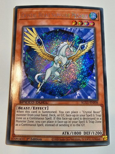 Crystal Beast Sapphire Pegasus SGX1-ENF08 - Carta Yu-Gi-Oh! Secret Rare - 1st Edition - 3