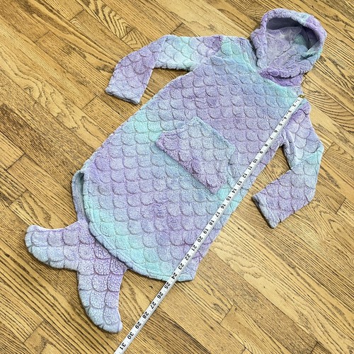 32° Heat Size XS Youth Lounge Hoodie Mermaid Tail Glow in the Dark Soft Plush - Picture 3 of 4