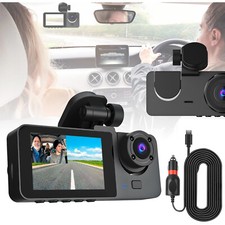 3 Channel 1080P Dash Cam Recorder Car DVR G Sensor Night Vision Loop Recording