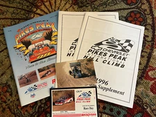 Pikes Peak Auto Hill Climb Race to the Clouds 1996 Program, Ticket, Autograph