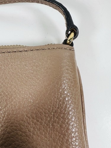 Vintage Michael Kors Fulton Leather Wristlet, Beige/Gold - Picture 2 of 16