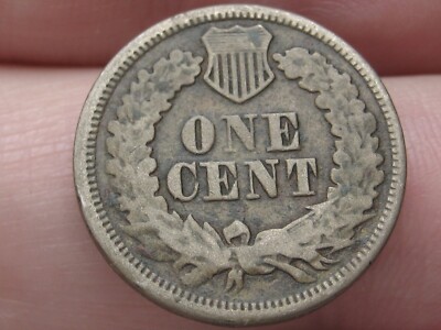 1863 Copper Nickel Indian Head Cent Penny- VG Details