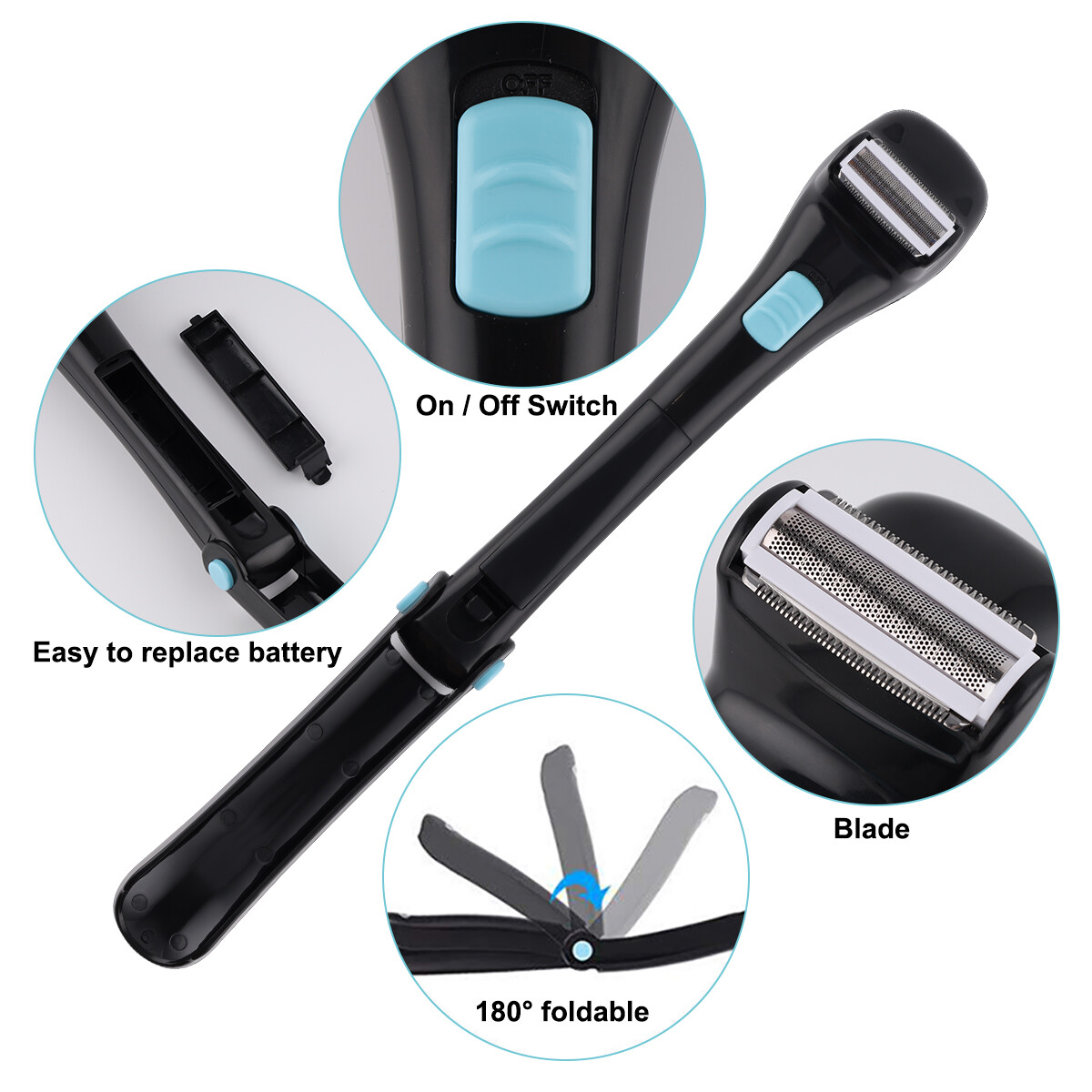 Body Hair Removal for Men Best Electric Back Shaver Razor Manscaping