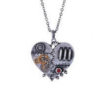 CLOCKWORK HEART Steampunk Necklace Gearwork Pendant steam punk jewelry