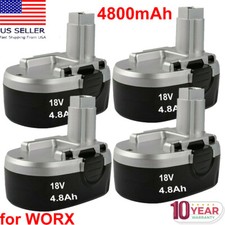1 4PACK For Worx WA3152 18V Battery WA3127 WG150 WG152 WG153 WG250 Cordless 4.8A
