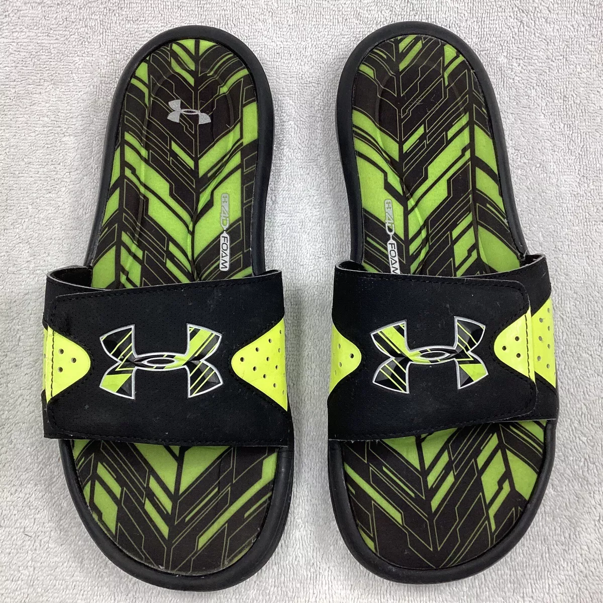 Under Armour Ignite Banshee II Slides Men s Size 9 Black Yellow UA 1266339 002