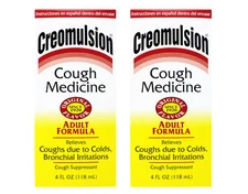 Creomulsion Cough & Cold Medicine, Adult Liquid Formula - 4 oz, 2 Pack