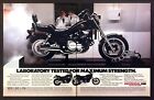 1985 Honda Magna Motorcycle photo "Laboratory Tested" 2-page vintage print ad