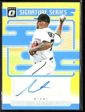 Sixto Sanchez 2021 Donruss Optic Signature Series Gold Prizm Auto /10 #SS-SS