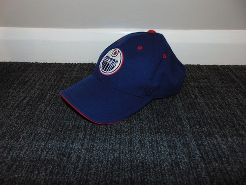 Edmonton OILERS Navy Blue NHL Team Hat Embroidered Logo Baseball Cap - Picture 3 of 12