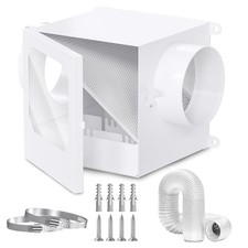 Upgrade Metal Dryer Duct Lint Trap, HG Power Indoor 4inch Upgraded, White