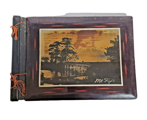 Vintage Japanese Mt Fugi Photo Album WWII Korean War 17x11