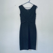 Adrianna Papell Dress Size 8n Black Sleeveless Cocktail Party Formal Sleeveless