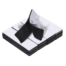 20 Sets Heavy Duty Hook Loop Adhesive Strips 1x4 Black Sticky Back Fastener