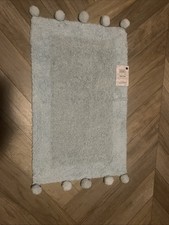Bath Rug Home Collection 18  X 28  with ball fringe Accessories/Bath Mat/bathroom