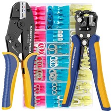 Crimping Tool for Heat Shrink Connectors Set with 280PCS AWG 22-10 Marine Grade