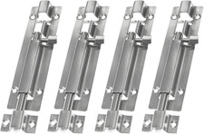 4Pcs Barrel Bolt Latch 5 Inch Slide Latch Lock, Heavy Duty Solid Thicken Steel S