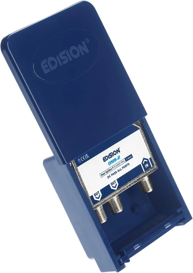 OMS-2 Partitore Da Palo 2 Uscite, Esterno Splitter Satellitare E TV, Connettore  - Immagine 2 di 4