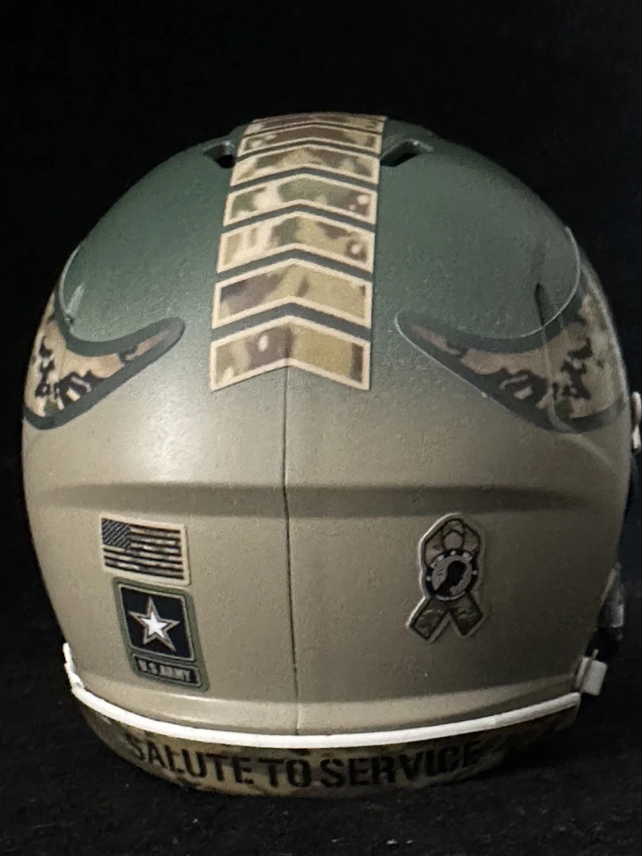 Mini Casco Vikings Salute to Service Diseño Dos Tonos Foto 4 de 4
