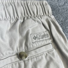 VTG Columbia Cargo Short Men XL Belt Stretch Pleat Camp Loop Hike Light Dad Y2K