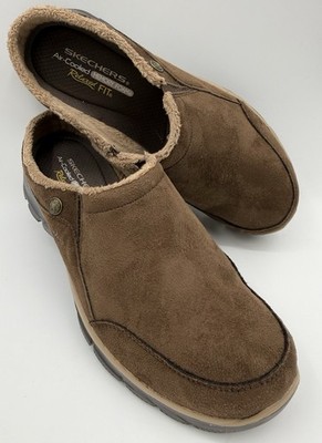 Skechers Easy Going Dk Brown Mules Wmn s Sz 10 Relaxed Fit Memory Foam Air Cool