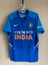 India Home Cricket Shirt Nike Size Large