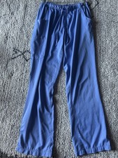 HH Works by Healing Hands Blue Medical Scrub Pants Solid Pattern Size M