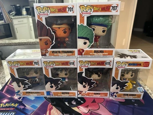 Funko Dragon Ball Z Pop! Vinyl Lot Goku Vegeta Bulma Goten Son Goku Figures