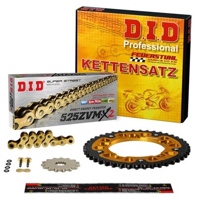 Kettensatz Kawasaki Z 900 RS /Cafe (ZR900C) 18-20, DID SUPER GOLD, Stealth