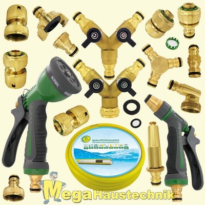 Gartenschlauch Messing Stecksystem Schlauchkupplung Easy Klick passt zu Gardena