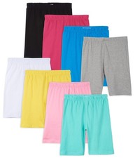8-Pack Girls Bike Shorts   Breathable Cotton Spandex for Comfort All Day   Pe...