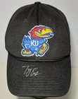 2026 TYRAN STOKES AUTOGRAPHED KANSAS JAYHAWKS BASKETBALL HAT & COA KU BASKETBALL — photo 1